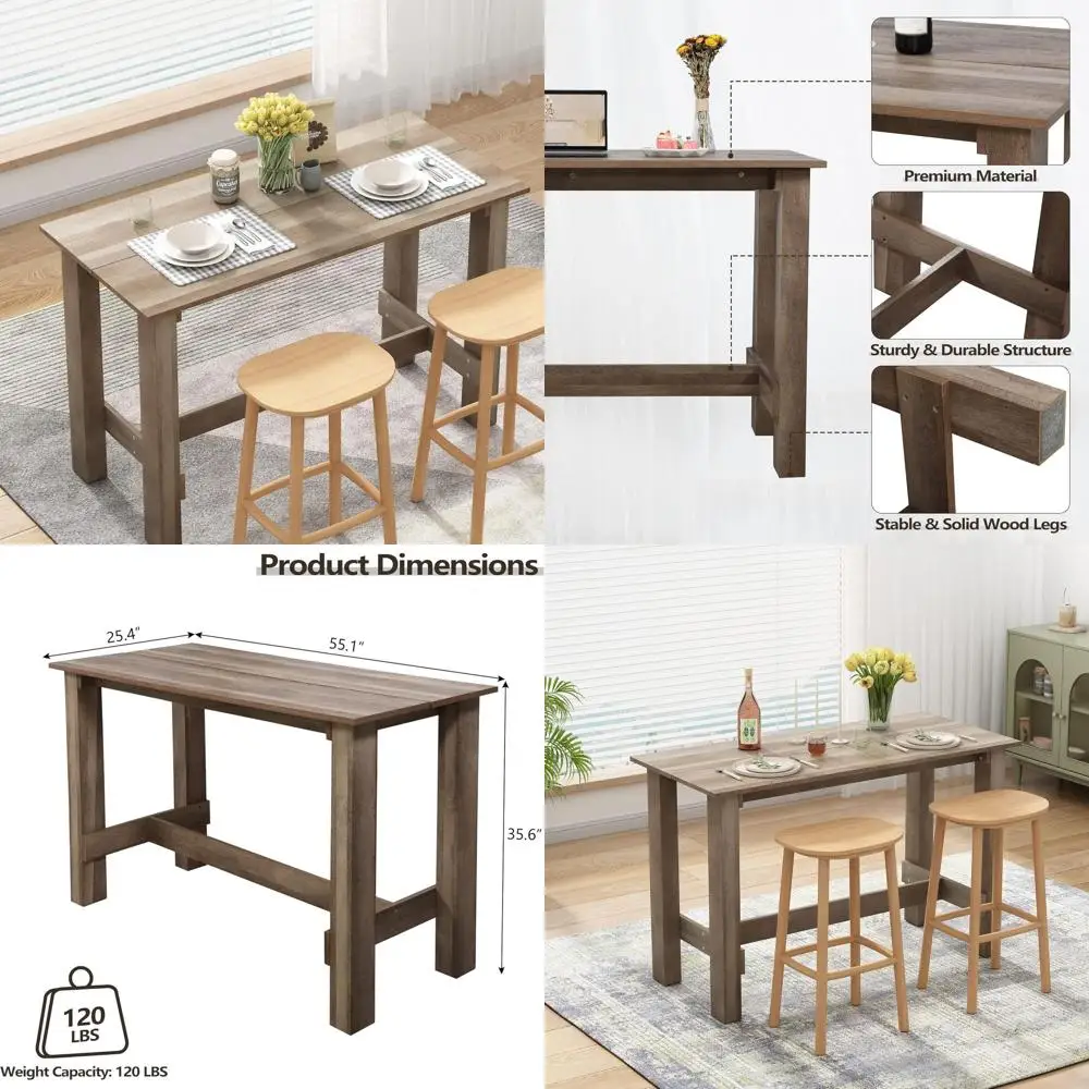 Light Brown Wooden Counter Height Dining Table for Kitchen or Living Room Bar Area
Light Brown Wooden Counter Height Dining Table for Kitchen or Living Room Bar Area