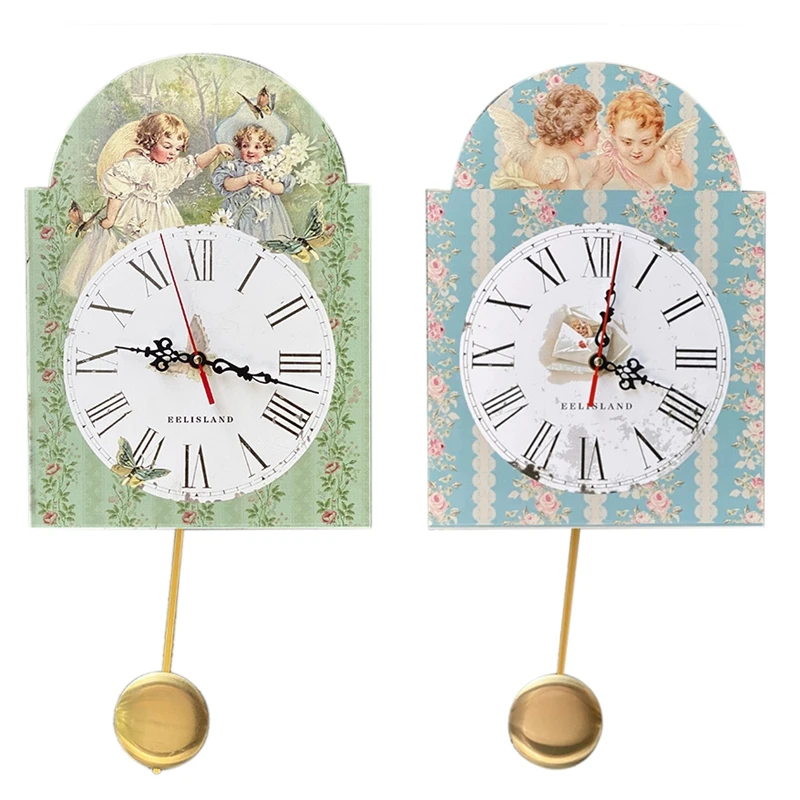 Wood Clock Special-Shaped Retro Angel Printing Wall Clock Living Room Bedroom Study Silent Swing Wall Clock Home Decoration
Wood Clock Special-Shaped Retro Angel Printing Wall Clock Living Room Bedroom Study Silent Swing Wall Clock Home Decoration