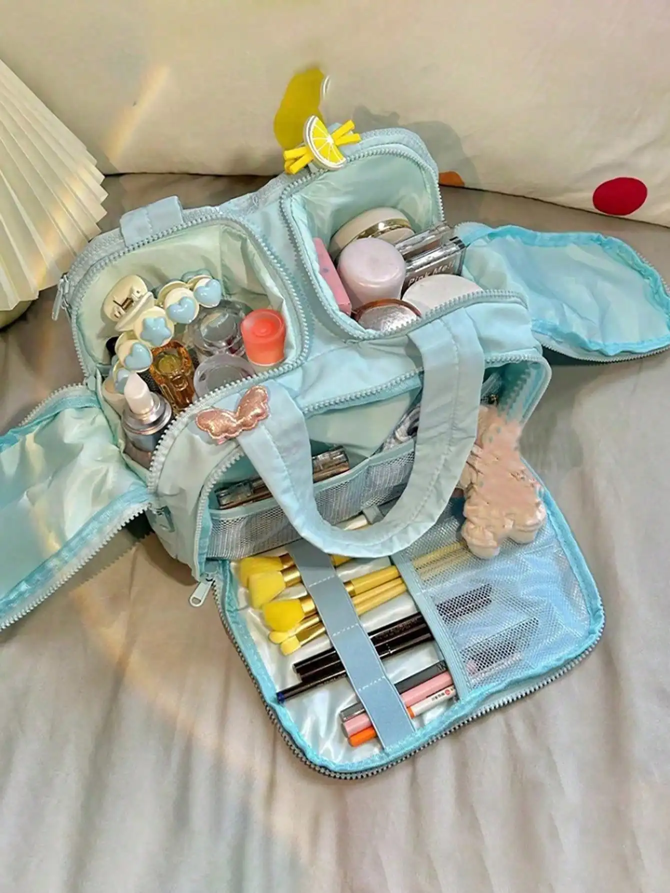 Dual Wide Opening Large Capacity Fluffy Makeup Bag Multifunctional Women's Travel Handbag Portable Toiletry Organizer Travel Essentials Bag For School For Vacation Holiday Back To School Supplies Travel Bag For Women Make Up Bag
Dual Wide Opening Large Capacity Fluffy Makeup Bag Multifunctional Women's Travel Handbag Portable Toiletry Organizer Travel Essentials Bag For School For Vacation Holiday Back To School Supplies Travel Bag For Women Make Up Bag