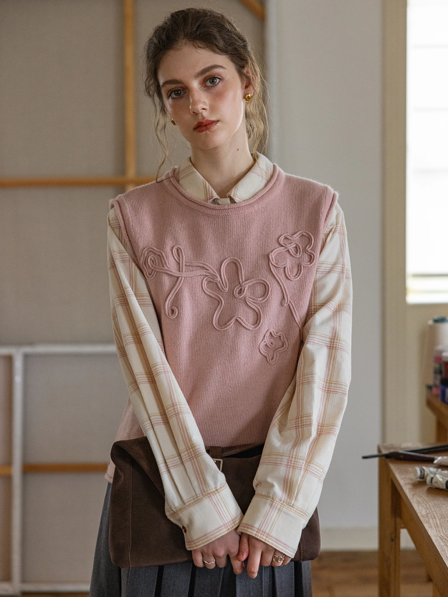 Жилет Dailyart Sakura Peach из смесовой шерсти с креативным дизайном, круглым вырезом, вышивкой и манжетами, женский топ
Жилет Dailyart Sakura Peach из смесовой шерсти с креативным дизайном, круглым вырезом, вышивкой и манжетами, женский топ