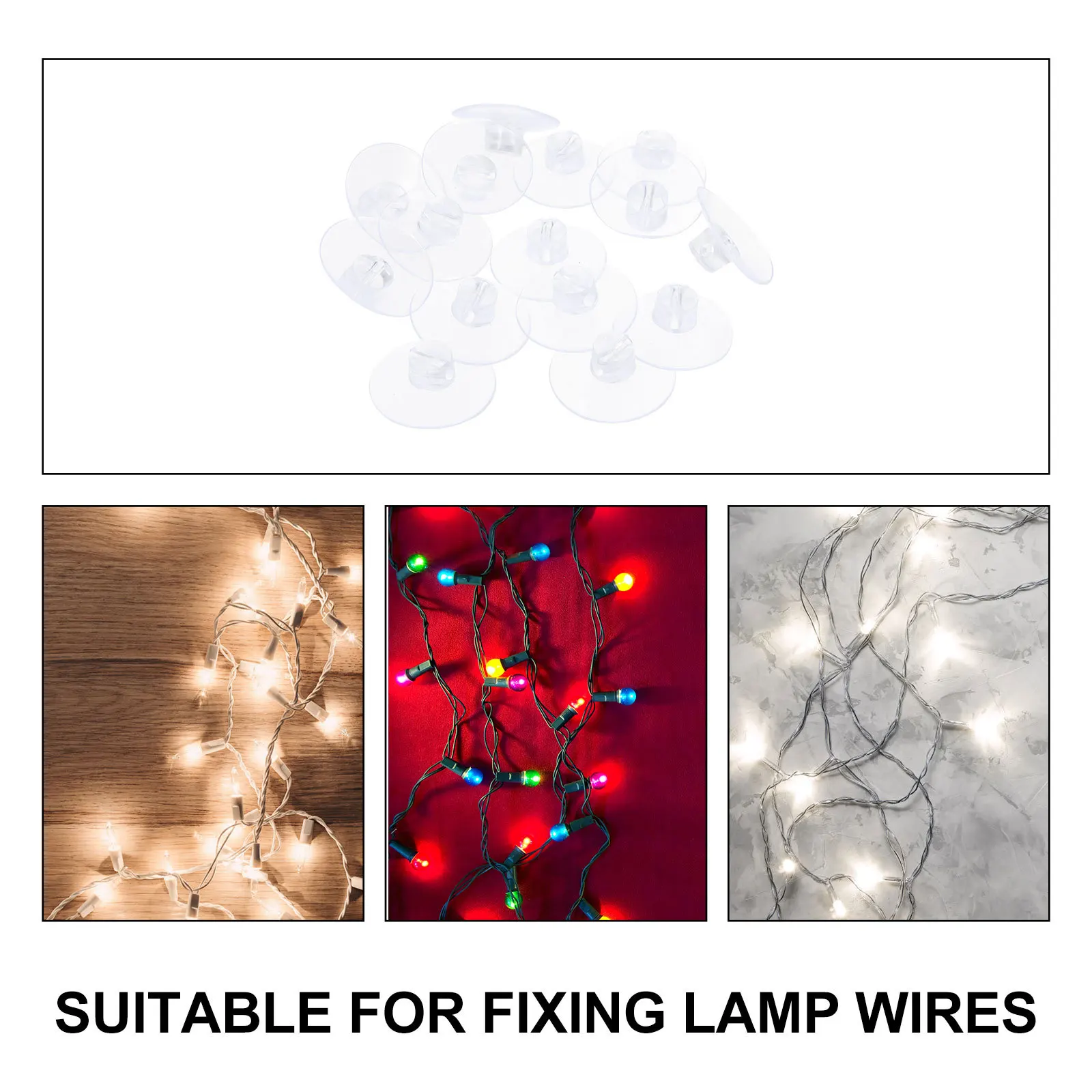 20Pcs Suction Cup Light String Holder Clear Slotted Wire Clips for Fairy Lights Home Supply Wall Cable Organizer Clips
20Pcs Suction Cup Light String Holder Clear Slotted Wire Clips for Fairy Lights Home Supply Wall Cable Organizer Clips