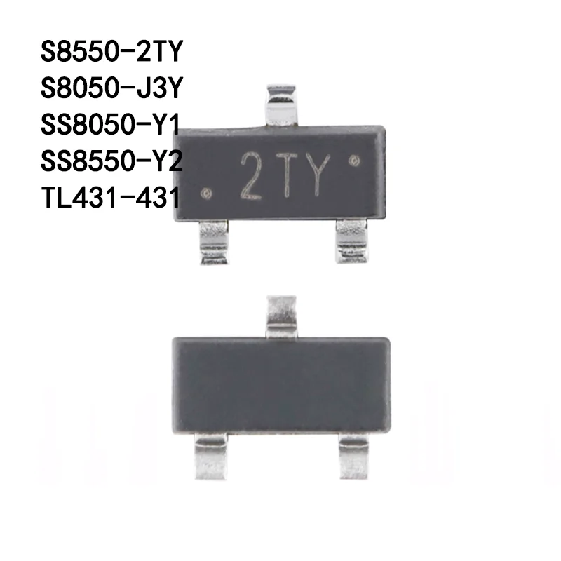 50PCS/LOT S8050 S8550 SS8050 SS8550 TL431 SOT23 Y1 J3Y 2TY Y2 SMD NPN/PNP Transistors
50PCS/LOT S8050 S8550 SS8050 SS8550 TL431 SOT23 Y1 J3Y 2TY Y2 SMD NPN/PNP Transistors