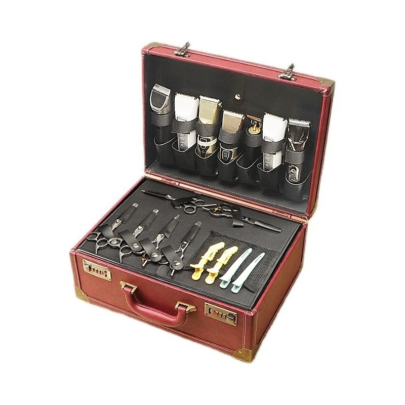 High-end hair stylist special large-capacity portable password lock box, scissors storage luggage
High-end hair stylist special large-capacity portable password lock box, scissors storage luggage
