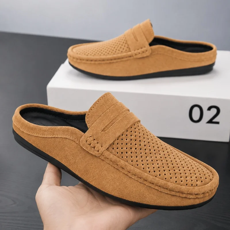 Men's Baotou slippers summer new mesh breathable driving lazy bean shoes outdoor comfortable soft sole fashionable casual shoes
Men's Baotou slippers summer new mesh breathable driving lazy bean shoes outdoor comfortable soft sole fashionable casual shoes