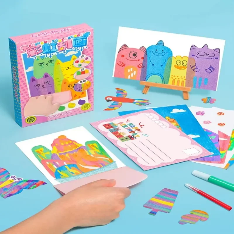 Squeegee Art Kids Paint Kit Color Scratch Painting Set DIY Rainbow Scratch Art for Kids Boys Girls Birthday Christmas Gifts
Squeegee Art Kids Paint Kit Color Scratch Painting Set DIY Rainbow Scratch Art for Kids Boys Girls Birthday Christmas Gifts