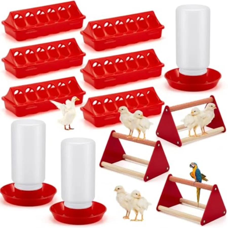 Pcs Chick Feeder and Waterer Kit Feeding Supplies with Mini Perch Chicken Starter Kit for Coop and Brooder for Small Poultry Du
Pcs Chick Feeder and Waterer Kit Feeding Supplies with Mini Perch Chicken Starter Kit for Coop and Brooder for Small Poultry Du