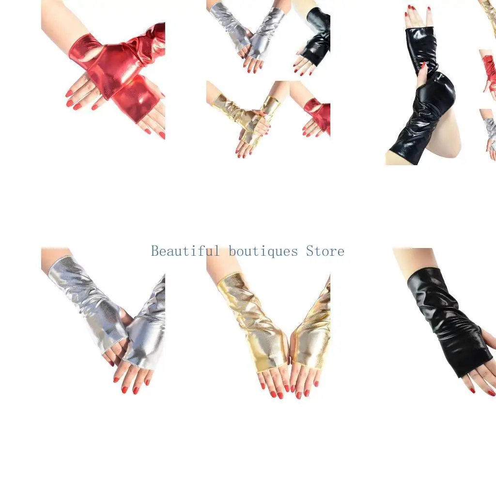 U4LF Hip Hop Gloss Leather Gloves Short Gloves Dress Up Gloves for Christmas
U4LF Hip Hop Gloss Leather Gloves Short Gloves Dress Up Gloves for Christmas