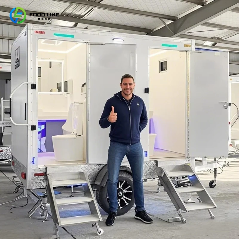 Commercial Luxury Mobile Toilet Trailer Portable Mobile Double Cabins Restroom Trailer Customized
Commercial Luxury Mobile Toilet Trailer Portable Mobile Double Cabins Restroom Trailer Customized