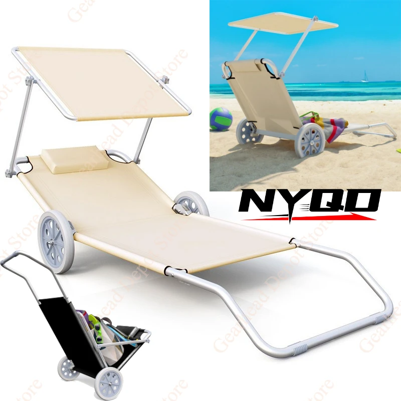 Portable Folding Beach Chair with Wheels & Sun Canopy Modern Outdoor Reclining Lounge Chair for Camping Poolside Portable
Portable Folding Beach Chair with Wheels & Sun Canopy Modern Outdoor Reclining Lounge Chair for Camping Poolside Portable