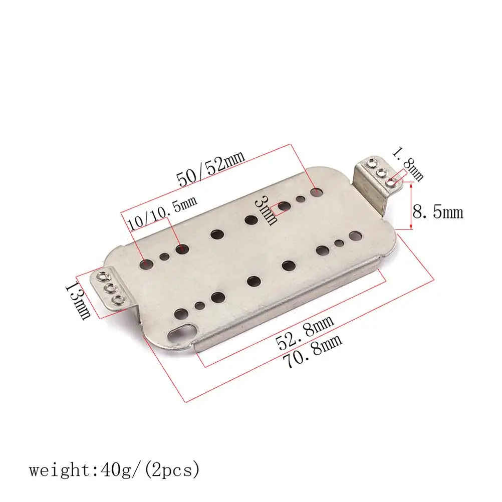 2PCS Humbucker Pickup Base Plate for Electric Guitar Sturdy Cupronickel 50mm 52mm Pole Spacing DIY Replacement Parts
2PCS Humbucker Pickup Base Plate for Electric Guitar Sturdy Cupronickel 50mm 52mm Pole Spacing DIY Replacement Parts