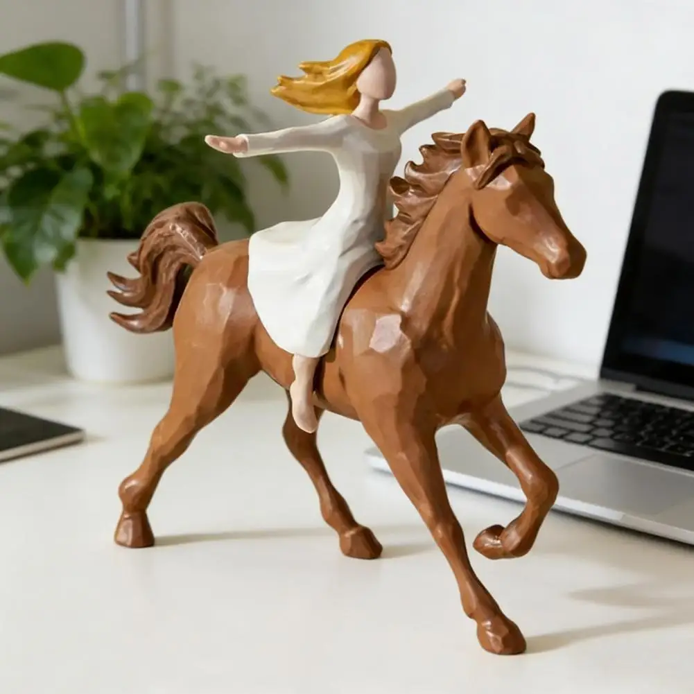 Girl Riding Horse Figurine Hand-Painted Women on Horse Resin Statue Sculpture Home Office Decoration Ornament
Girl Riding Horse Figurine Hand-Painted Women on Horse Resin Statue Sculpture Home Office Decoration Ornament