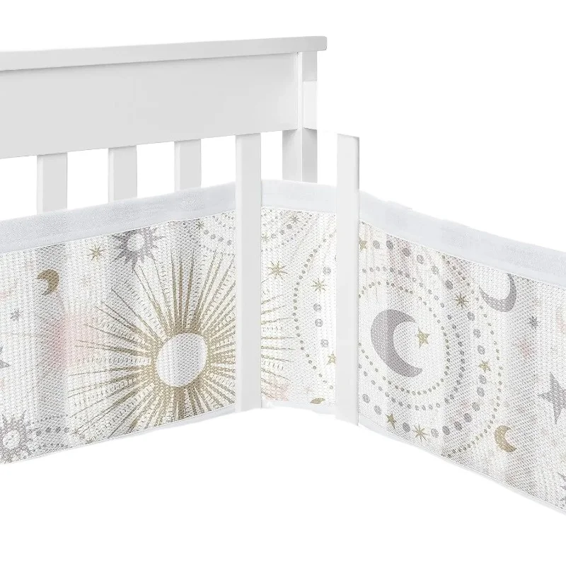 Комплект из 2 дышащих сетчатых бамперов для кроватки — летний комплект детского постельного белья для безопасности новорожденных
Комплект из 2 дышащих сетчатых бамперов для кроватки — летний комплект детского постельного белья для безопасности новорожденных