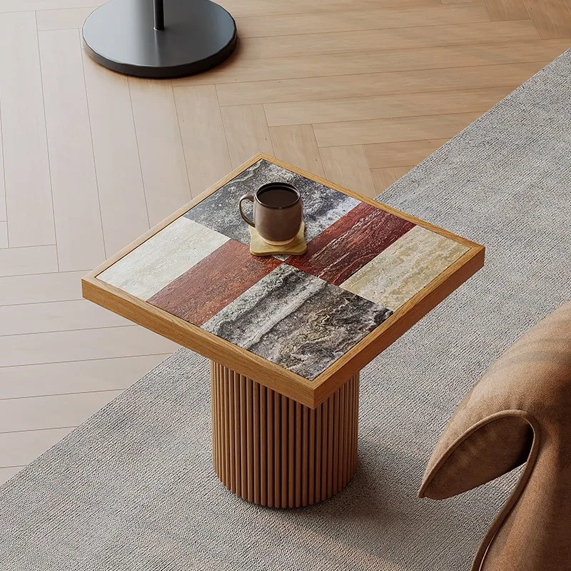 Modern Simple Style Living Room Furniture Solid Wood Square Natural Travertine Top Coffee Table Side Table For Villa Living Room
Modern Simple Style Living Room Furniture Solid Wood Square Natural Travertine Top Coffee Table Side Table For Villa Living Room