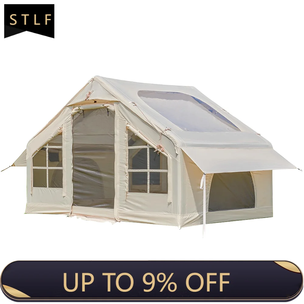 Inflatable Camping Tent 4-8 Person Waterproof Oxford Fabric with Porch Rainfly Large Vestibule Easy Setup Glamping Tent with Car
Inflatable Camping Tent 4-8 Person Waterproof Oxford Fabric with Porch Rainfly Large Vestibule Easy Setup Glamping Tent with Car