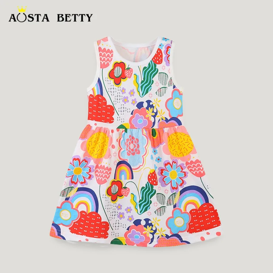 【New style】Style children's skirt knitted cotton new girl dress vest round neck cartoon print princess skirt bubble sleeves
【New style】Style children's skirt knitted cotton new girl dress vest round neck cartoon print princess skirt bubble sleeves