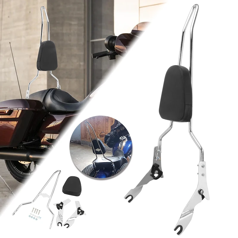 Motorcycle Chrome Detachable Rear Passenger Backrest Sissy Bar For Harley Touring Road King Electra Glide Ultra Limited 09-23
Motorcycle Chrome Detachable Rear Passenger Backrest Sissy Bar For Harley Touring Road King Electra Glide Ultra Limited 09-23