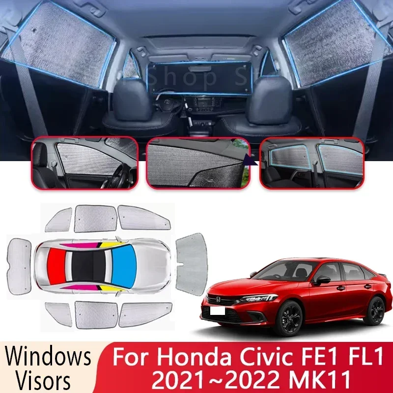 Car Sun Shade For Honda Civic FE1 FL1 2021 2022 MK11 Windshield Sunshade Heat Insulation Auto Sun Protection Visor Accessories
Car Sun Shade For Honda Civic FE1 FL1 2021 2022 MK11 Windshield Sunshade Heat Insulation Auto Sun Protection Visor Accessories