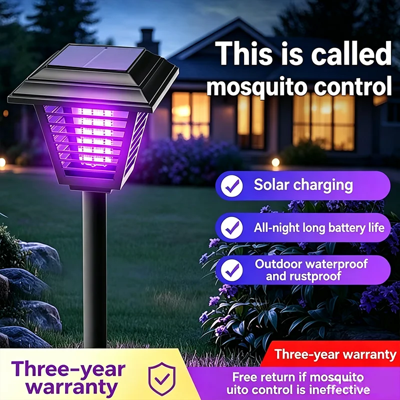 Solar powered outdoor mosquito killer, electric shock mosquito repellent, outdoor waterproof lighting, mosquito killer lamp
Solar powered outdoor mosquito killer, electric shock mosquito repellent, outdoor waterproof lighting, mosquito killer lamp