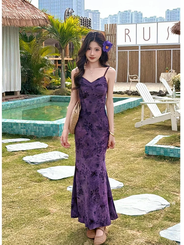 Velvet Dyed Toeci Dress Slimming High Waist A-Line Silhouette No Sleeve Elegant Spring Design for Young Women Vacation Wear
Velvet Dyed Toeci Dress Slimming High Waist A-Line Silhouette No Sleeve Elegant Spring Design for Young Women Vacation Wear