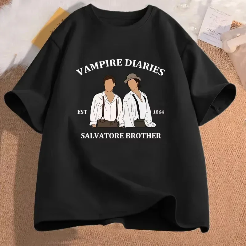 The Vampire Diaries T-shirts for Women Mystic Falls Virginia Salvatore Brother 1864 T Shirt Fall Damon Women Clothing Streetwear
The Vampire Diaries T-shirts for Women Mystic Falls Virginia Salvatore Brother 1864 T Shirt Fall Damon Women Clothing Streetwear