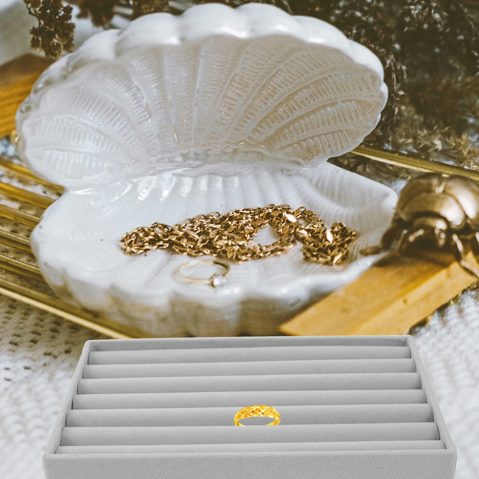 3pcs Fleece Tray Sponge Necklace Earring Ring Holder Organizer Display Storage Solution Grey Jewelry Accessories Box
3pcs Fleece Tray Sponge Necklace Earring Ring Holder Organizer Display Storage Solution Grey Jewelry Accessories Box