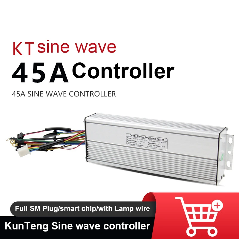 Bike Kunteng Controller 36V 48V 52V 18-Tube KT-45A SineWave Controller SM Connecto For 1000-2000W Motor Modified Accessories
Bike Kunteng Controller 36V 48V 52V 18-Tube KT-45A SineWave Controller SM Connecto For 1000-2000W Motor Modified Accessories