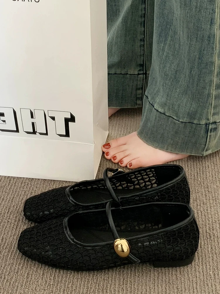 Women's Flat Sandals Spring Autumn 2026 New Hollow out Woven Breathable Fishing Net Mesh Slip-On Mary Jane Shoes Korean Style
Women's Flat Sandals Spring Autumn 2026 New Hollow out Woven Breathable Fishing Net Mesh Slip-On Mary Jane Shoes Korean Style