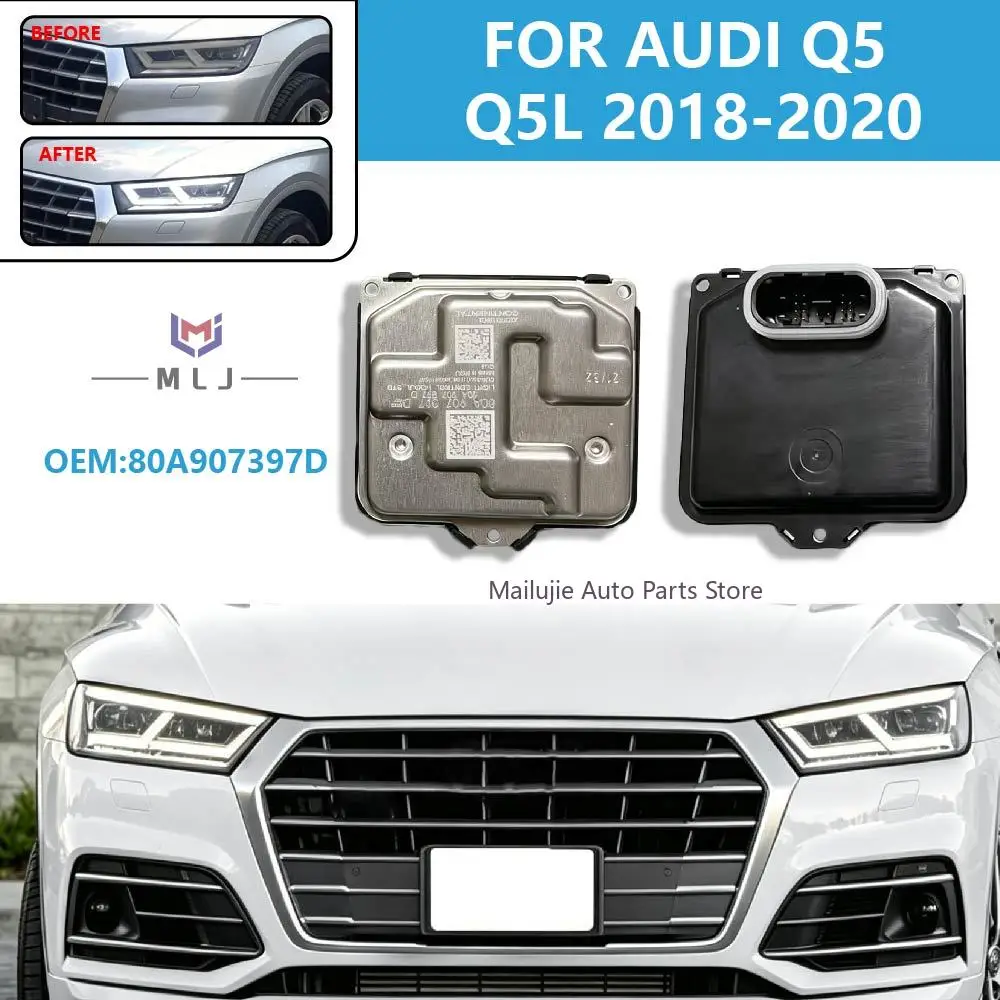 OEM 80A907397D LED DRL Driver Control Module Headlight Light Control Unit Parts For Audi Q5 Q5L 2018-2020 Car Lamp Accessories
OEM 80A907397D LED DRL Driver Control Module Headlight Light Control Unit Parts For Audi Q5 Q5L 2018-2020 Car Lamp Accessories