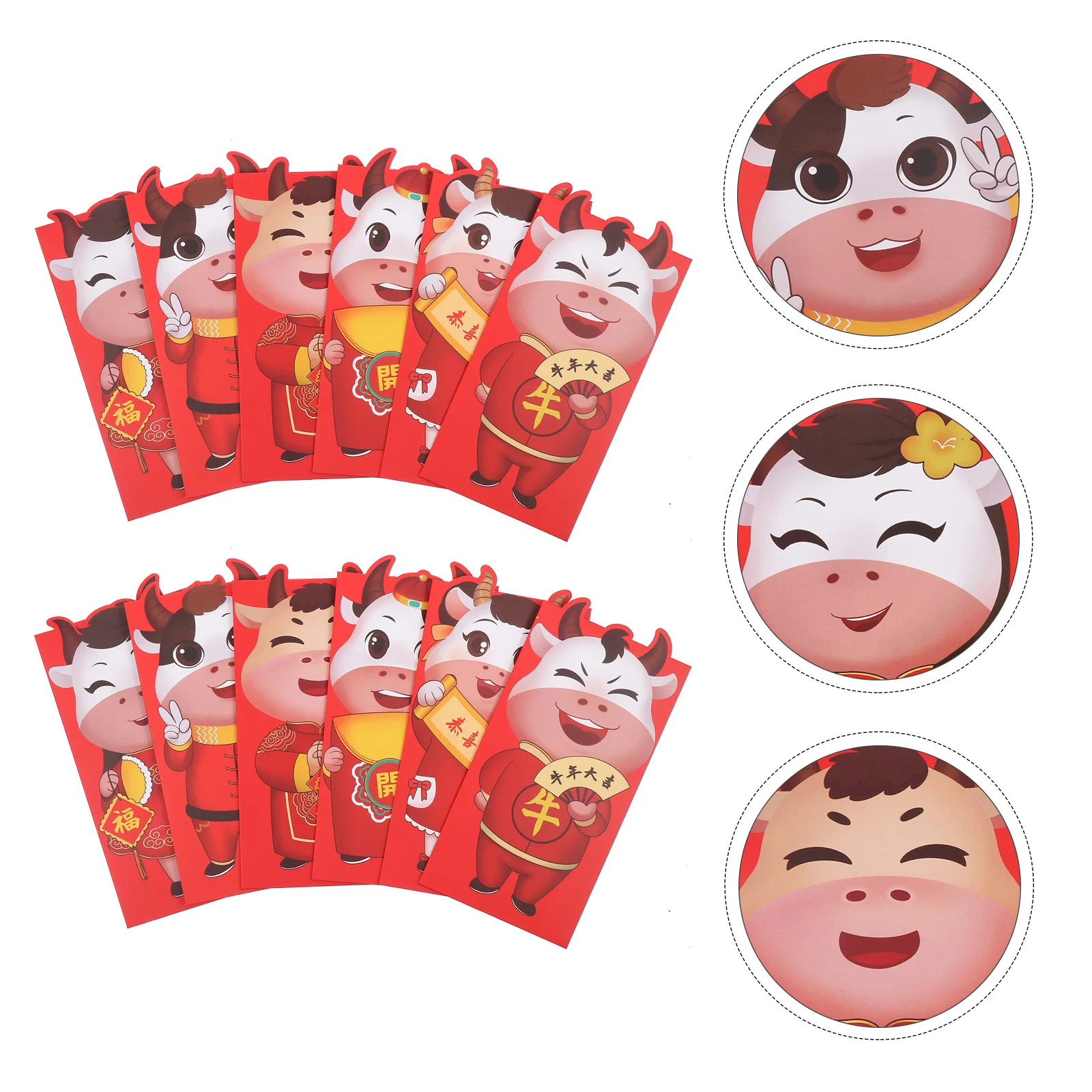 36pcs of Ox Red Envelope Thick Cardboard Lucky Money Packet Chinese New Year Gift Chinese Hongbao Cards Envelope
36pcs of Ox Red Envelope Thick Cardboard Lucky Money Packet Chinese New Year Gift Chinese Hongbao Cards Envelope