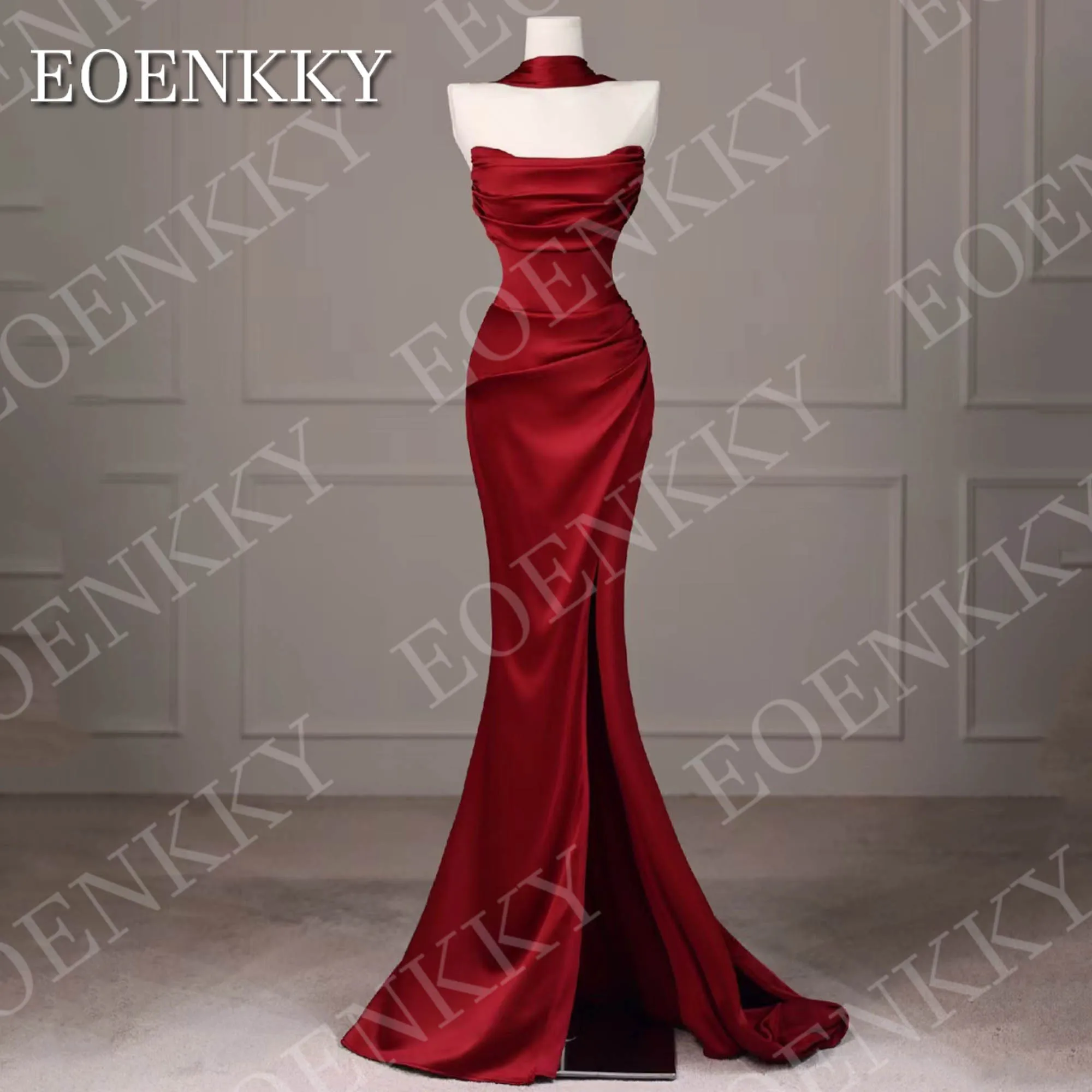 EOENKKY Mermaid Evening Dresses Sexy Strapless Backless Customized Sleeveless Satin High Slit Prom Dress فساتين للمناسبات الخاصة
EOENKKY Mermaid Evening Dresses Sexy Strapless Backless Customized Sleeveless Satin High Slit Prom Dress فساتين للمناسبات الخاصة