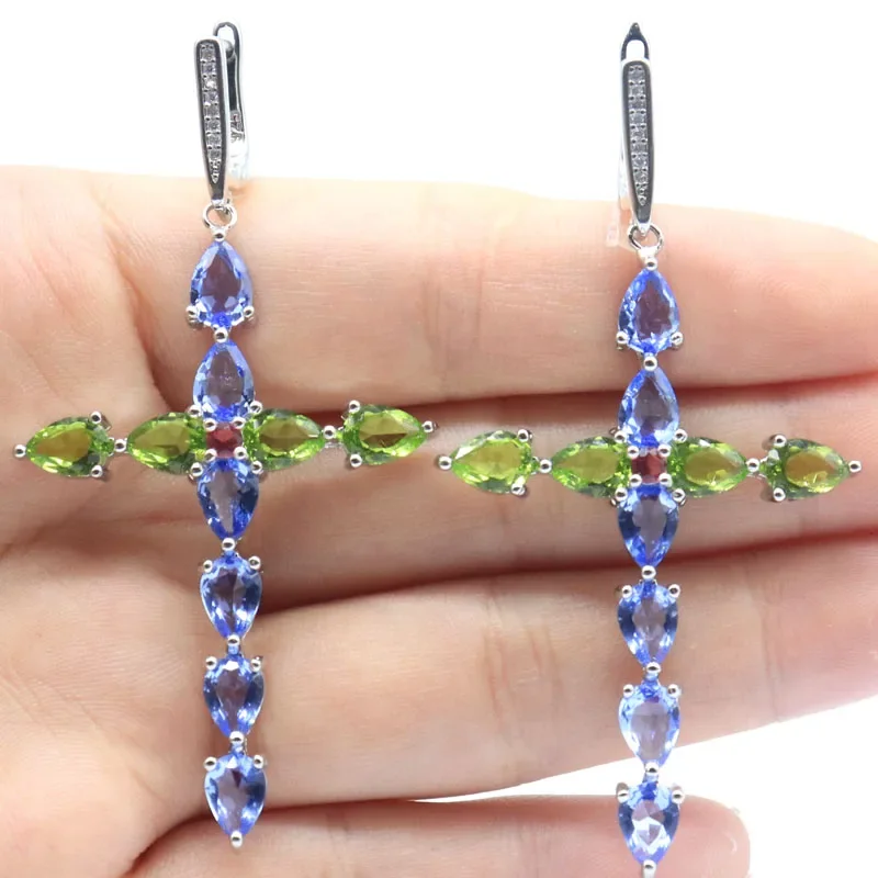 13g 925 Solid Sterling Silver Earrings Customized Multi Color Rhodolite Garnet Green Peridot London Blue Topaz Aquamarine CZ
13g 925 Solid Sterling Silver Earrings Customized Multi Color Rhodolite Garnet Green Peridot London Blue Topaz Aquamarine CZ