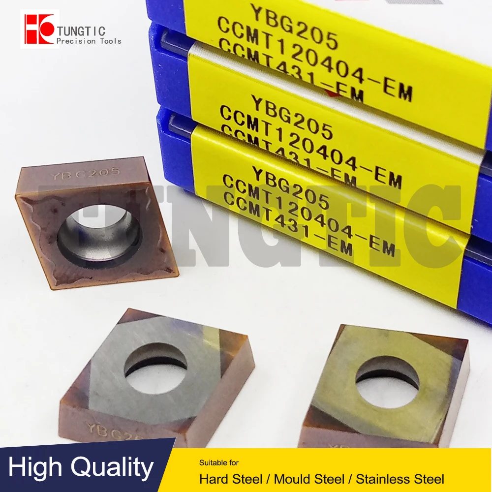 CCMT120404-EF YBG205 CCMT431-EF CCMT 120404-EM Общие токарные режущие твердосплавные токарные инструменты Двусторонние негативные чистовые
CCMT120404-EF YBG205 CCMT431-EF CCMT 120404-EM Общие токарные режущие твердосплавные токарные инструменты Двусторонние негативные чистовые