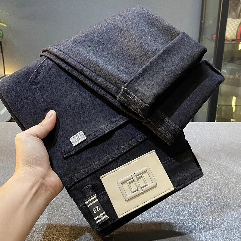 Мужские джинсы Slim Fit лето 2024, повседневные, с эластичным поясом, молодежные, трендовые, прямые, для повседневной носки, на все сезоны
Мужские джинсы Slim Fit лето 2024, повседневные, с эластичным поясом, молодежные, трендовые, прямые, для повседневной носки, на все сезоны