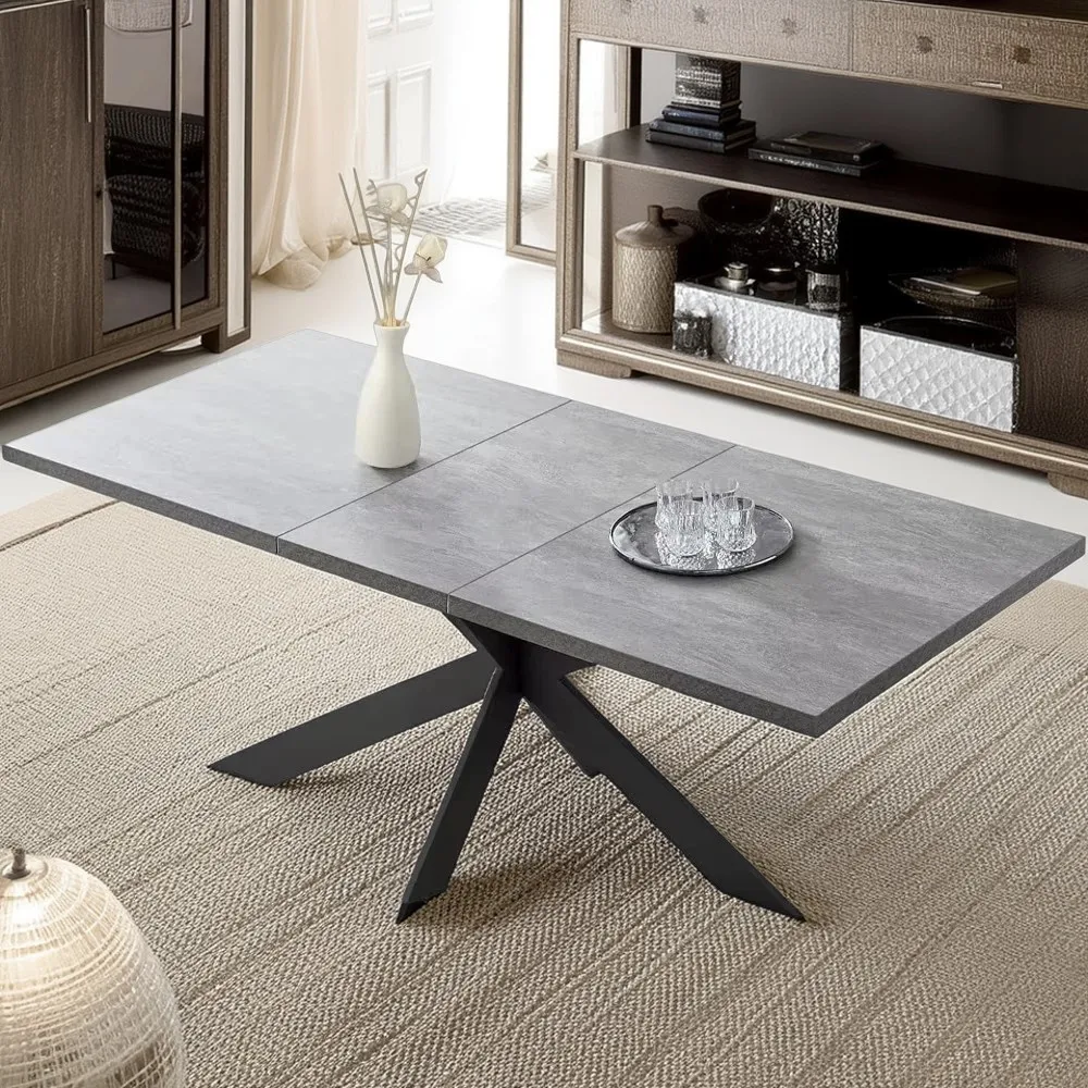 Modern Dining Table Table Set for 6-8 Person for Dining Room, Kitchen Table Set with Steel Legs
Modern Dining Table Table Set for 6-8 Person for Dining Room, Kitchen Table Set with Steel Legs