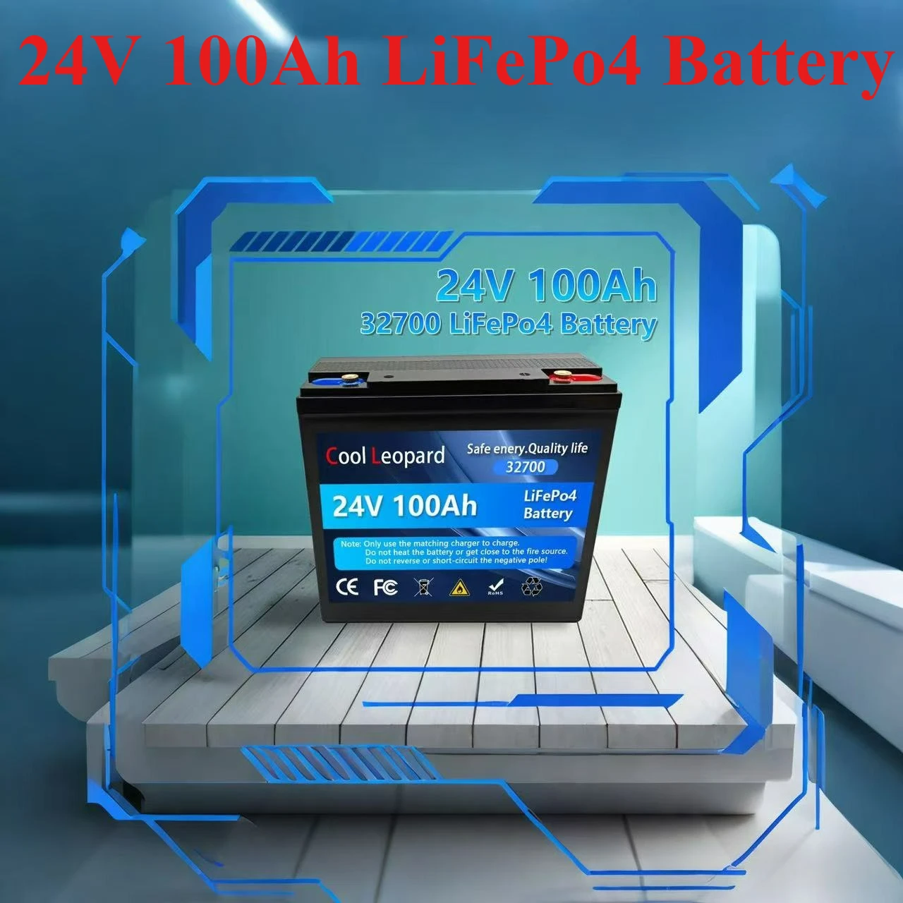 24V 100Ah Lithium Battery LiFePO4 DeepCycle Rechargeable Battery With 100A BMS For Solar Wind Power Marine Fish Finder
24V 100Ah Lithium Battery LiFePO4 DeepCycle Rechargeable Battery With 100A BMS For Solar Wind Power Marine Fish Finder