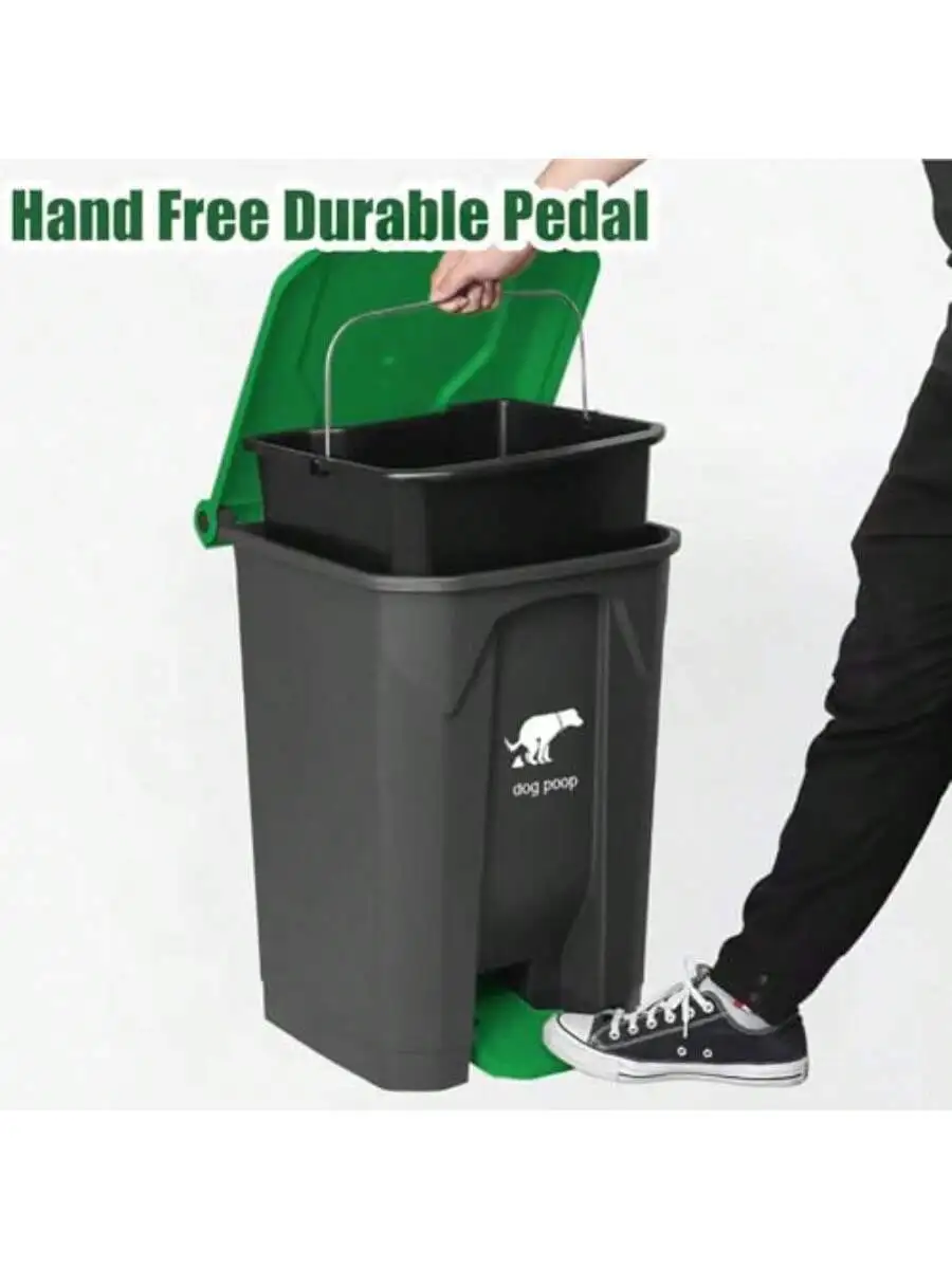 20L Hands-Free Pedal Operated Dog Poop Trash Can With Removable Inner Bucket
20L Hands-Free Pedal Operated Dog Poop Trash Can With Removable Inner Bucket
