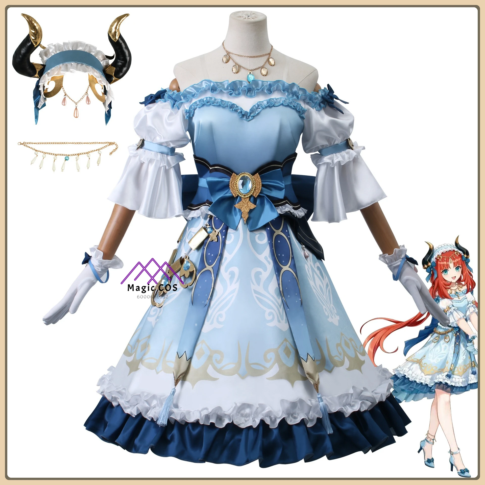 Genshin Impact Nilou Cosplay Costume Sumeru JP Collab Halloween Suit High Quality Anime Clothes for Women Halloween Party Suit 
Genshin Impact Nilou Cosplay Costume Sumeru JP Collab Halloween Suit High Quality Anime Clothes for Women Halloween Party Suit
