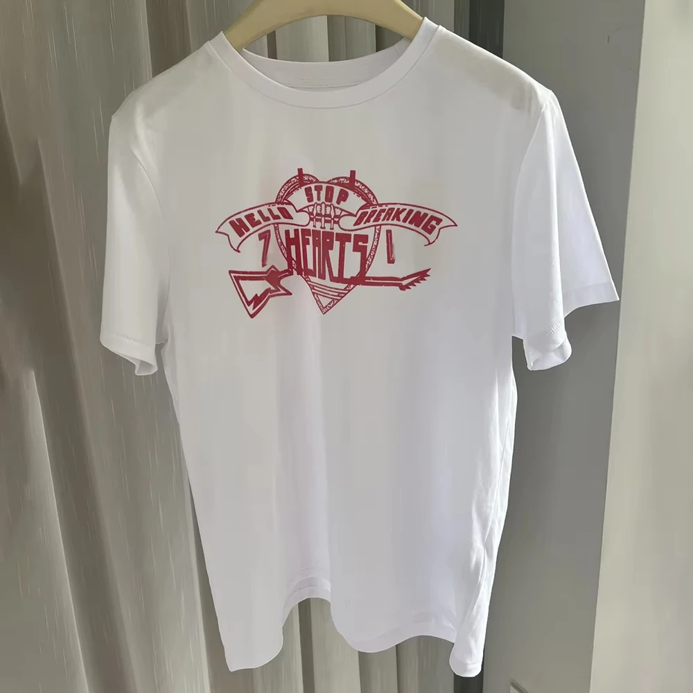 Summer New White Graphic Printed T-shirt Women Short-sleeved Crew Neck T Shirts Female
Summer New White Graphic Printed T-shirt Women Short-sleeved Crew Neck T Shirts Female