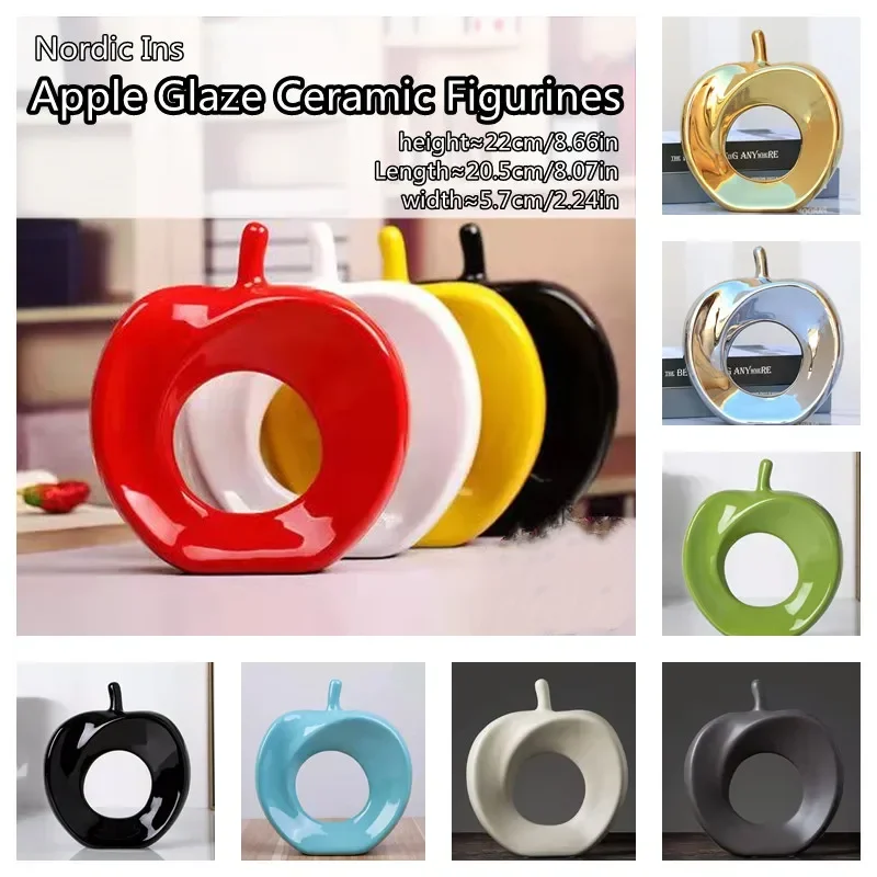 Nordic Ins Apple Ceramic Decoration Glaze Porcelain Ornaments 22*20.5*5.7cm/8.66*8.07*2.24in 0.85kg/30oz
Nordic Ins Apple Ceramic Decoration Glaze Porcelain Ornaments 22*20.5*5.7cm/8.66*8.07*2.24in 0.85kg/30oz