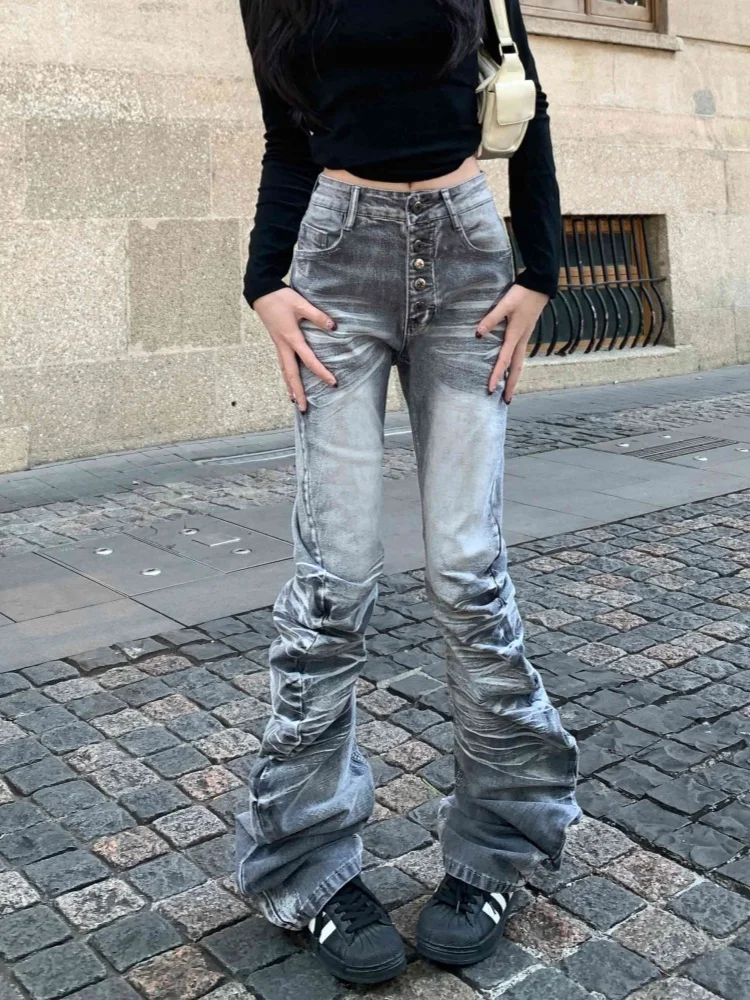 Женские джинсы-плиссе в стиле Y2K, американский ретро-стиль, выцветшие серые, зауженные, для женщин, одежда в стиле панк-готика, хлопковые длинные брюки
Женские джинсы-плиссе в стиле Y2K, американский ретро-стиль, выцветшие серые, зауженные, для женщин, одежда в стиле панк-готика, хлопковые длинные брюки