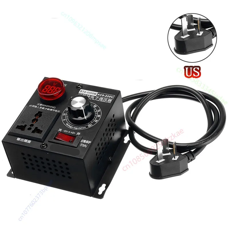 Регулятор напряжения переменного тока 220 В 4000 Вт Компактный регулятор переменного напряжения Портативный регулятор скорости, температуры, светового напряжения, регулируемый диммер
Регулятор напряжения переменного тока 220 В 4000 Вт Компактный регулятор переменного напряжения Портативный регулятор скорости, температуры, светового напряжения, регулируемый диммер