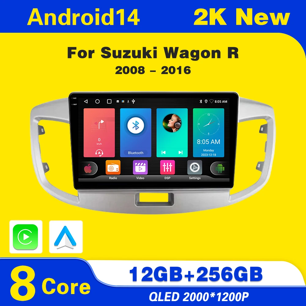 Android 14 Car Radio For Suzuki Wagon R 2008 - 2016 android Auto Carplay Multimedia Player Navigation GPS Stereo Head Unit DSP
Android 14 Car Radio For Suzuki Wagon R 2008 - 2016 android Auto Carplay Multimedia Player Navigation GPS Stereo Head Unit DSP