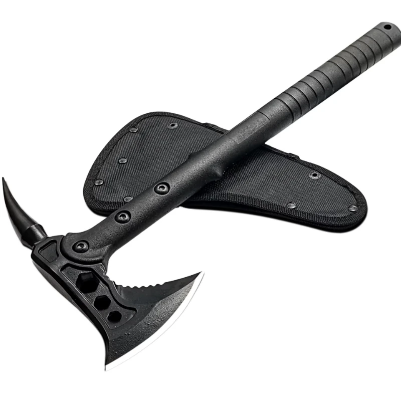 Industrial-grade plastic-handled tomahawk with stainless steel Damascus double-edged for hunting and camping
Industrial-grade plastic-handled tomahawk with stainless steel Damascus double-edged for hunting and camping