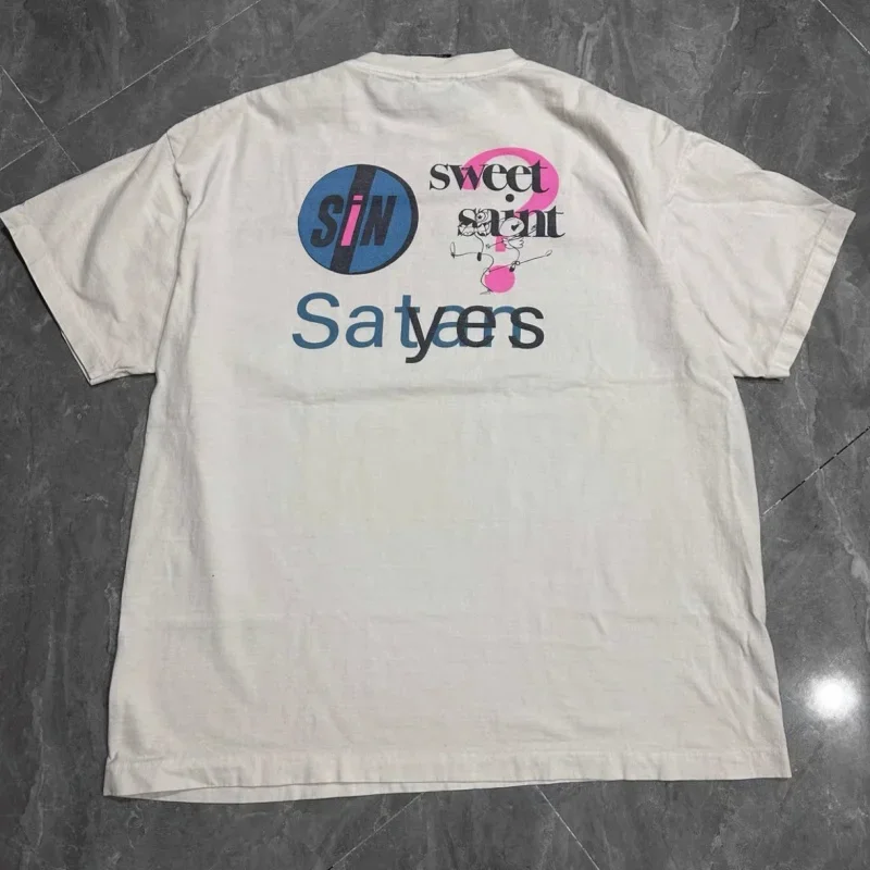 Высококачественные хлопковые летние футболки Saint с милым буквенным принтом и круглым вырезом, мужские топы, повседневные свободные белые женские футболки с короткими рукавами
Высококачественные хлопковые летние футболки Saint с милым буквенным принтом и круглым вырезом, мужские топы, повседневные свободные белые женские футболки с короткими рукавами