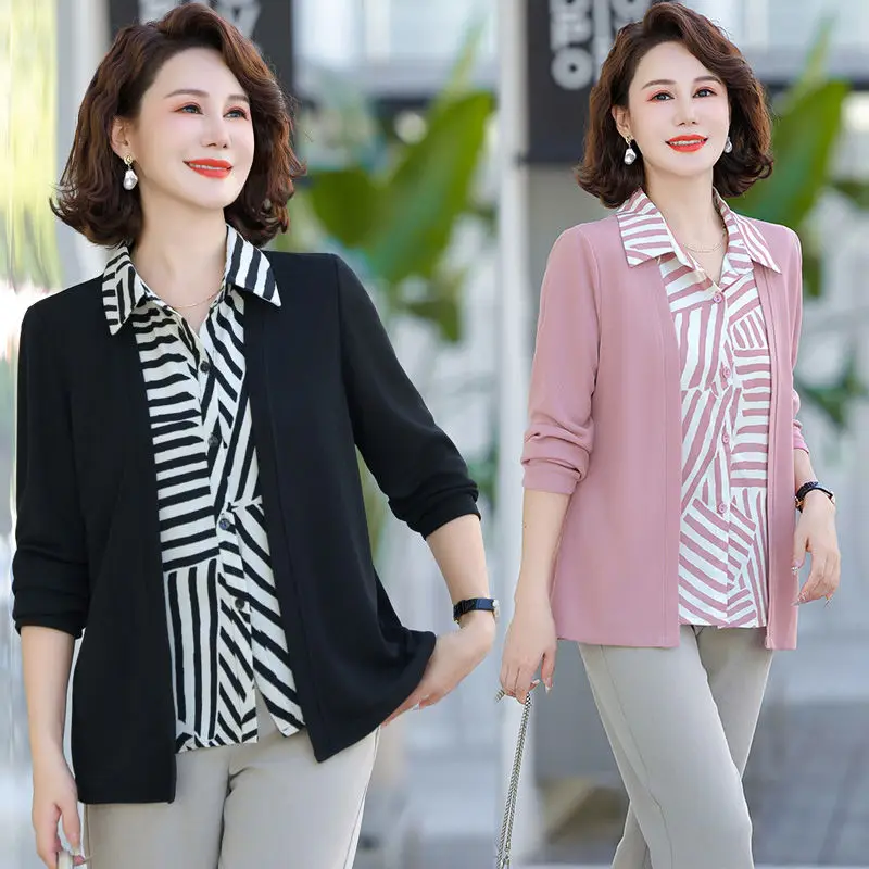 Ele Midlife Женский Long Sve Thin irt Весна-Осень Sle Повседневный свободный крой Модный модный топ для среднего возраста La...
Ele Midlife Женский Long Sve Thin irt Весна-Осень Sle Повседневный свободный крой Модный модный топ для среднего возраста La...