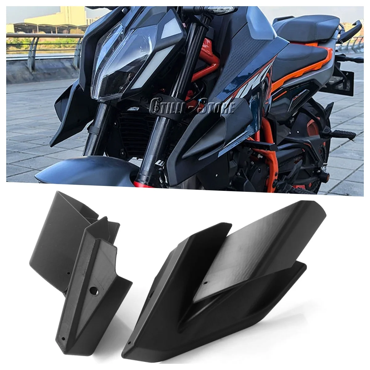 For 390 DUKE 390DUKE 390Duke 2024 Motorcycle ABS Air Deflector Black Side Panels Downforce Spoiler Wing Aerodynamic Winglet Kit
For 390 DUKE 390DUKE 390Duke 2024 Motorcycle ABS Air Deflector Black Side Panels Downforce Spoiler Wing Aerodynamic Winglet Kit