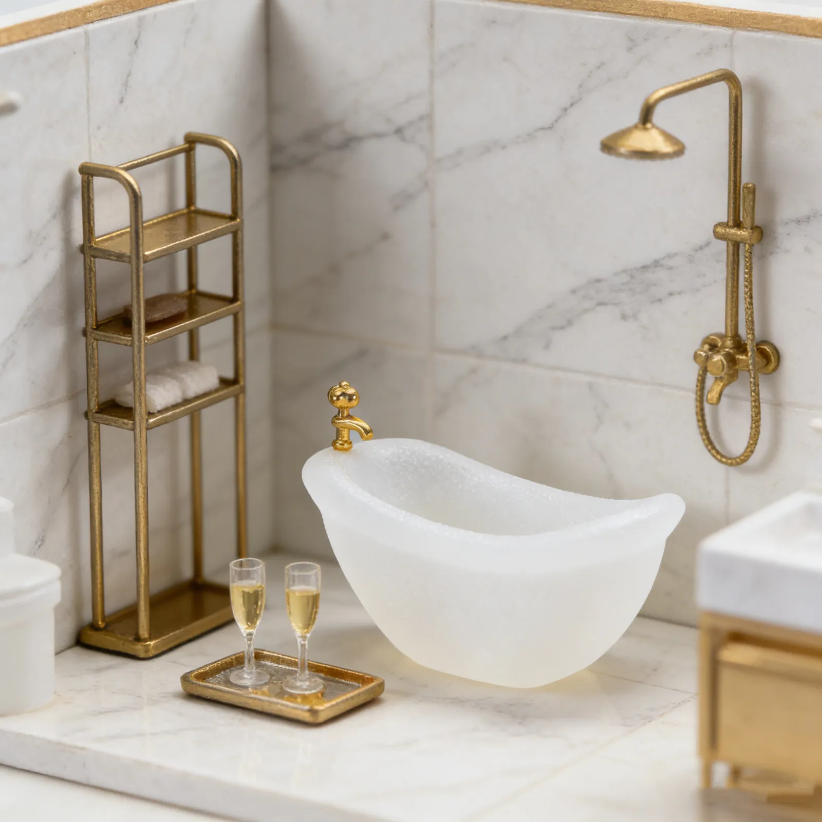 1:12 Scale Miniature Plastic Bathtub for Dollhouse Bathroom Accessories Realistic Small Bathtub for House Furniture
1:12 Scale Miniature Plastic Bathtub for Dollhouse Bathroom Accessories Realistic Small Bathtub for House Furniture