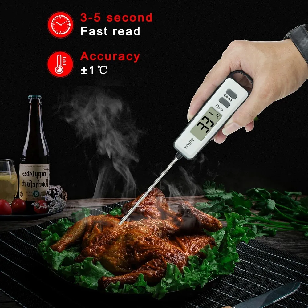 [NEW!A93G】 TP602 Meat Thermometer Kitchen Digital Cooking Food Water Milk Probe Electronic BBQ Household Temperature Detector To
[NEW!A93G】 TP602 Meat Thermometer Kitchen Digital Cooking Food Water Milk Probe Electronic BBQ Household Temperature Detector To