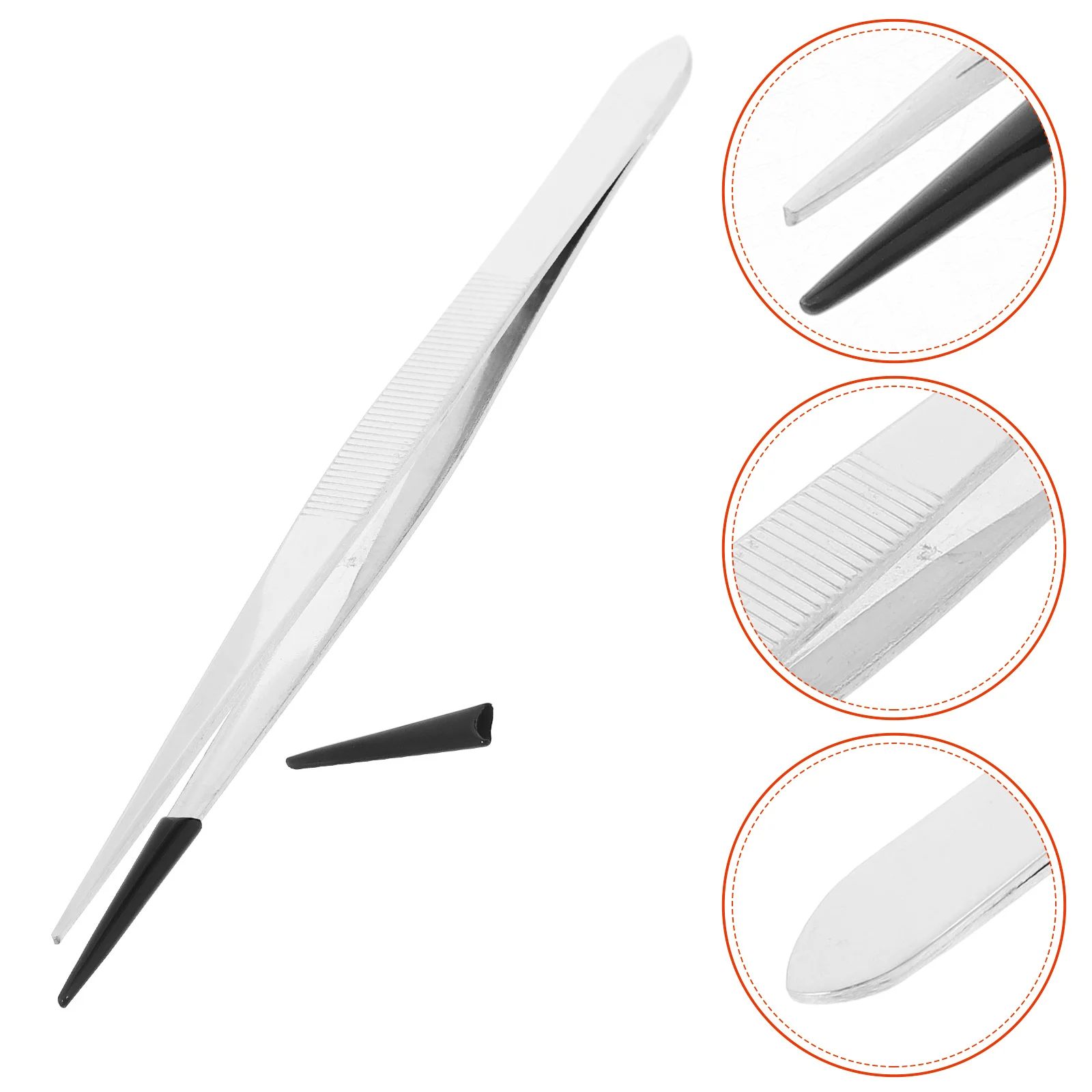 Stainless Steel Tweezers Rubber Tip Long Precision Craft Tools For Electronics Hobby Stamp Eyelash Use Durable Multifunctional
Stainless Steel Tweezers Rubber Tip Long Precision Craft Tools For Electronics Hobby Stamp Eyelash Use Durable Multifunctional