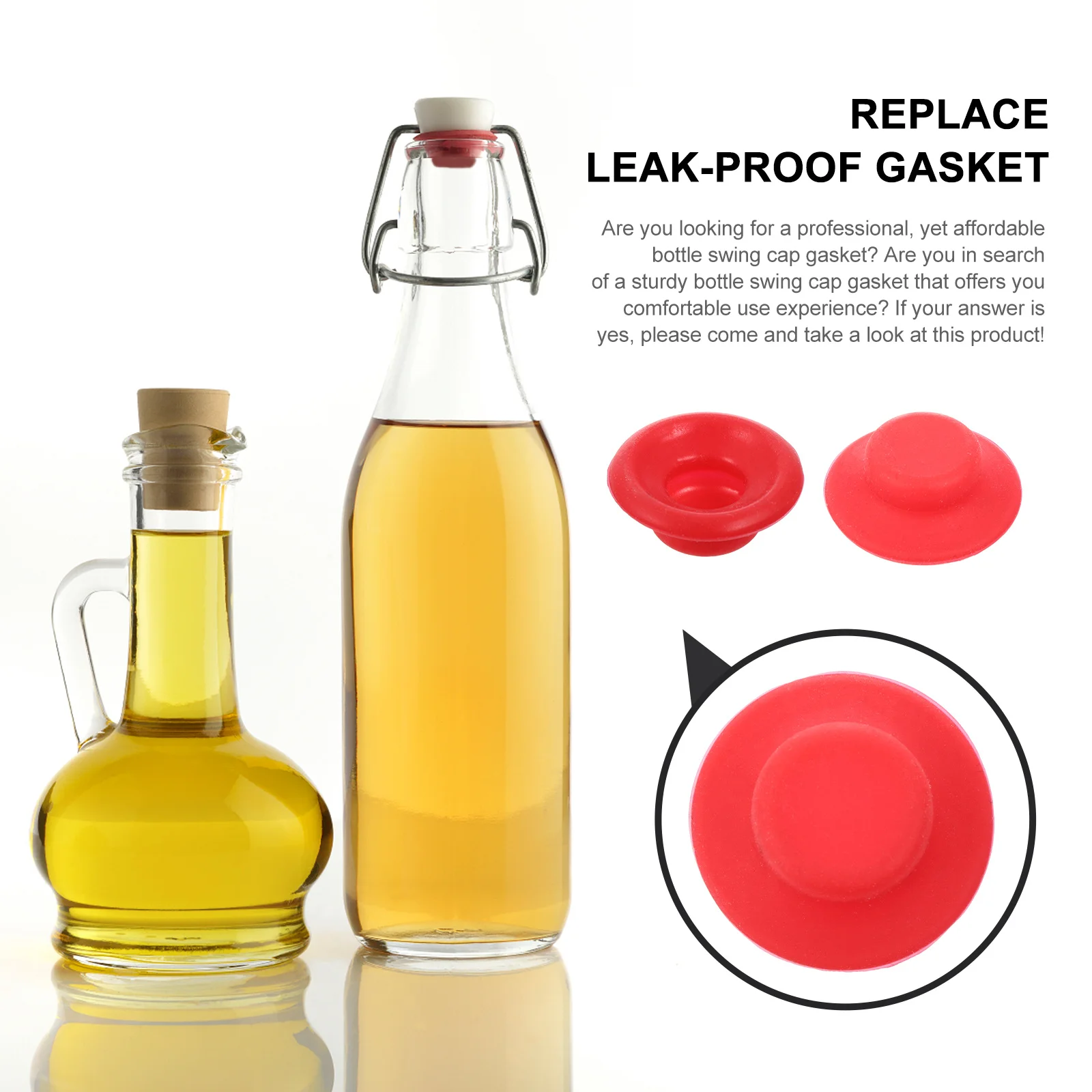 24Pcs Swing Bottle Seal Gaskets Leak-Proof Washers Replacement for Beer Soda Bottle Home Brew Seal Washer Tool
24Pcs Swing Bottle Seal Gaskets Leak-Proof Washers Replacement for Beer Soda Bottle Home Brew Seal Washer Tool